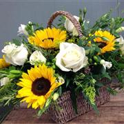 Sunny Sunflower Basket