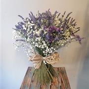 Lavender and Gypsophila hand tied