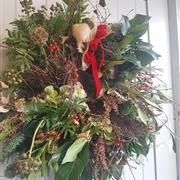 Country christmas herb wreath 